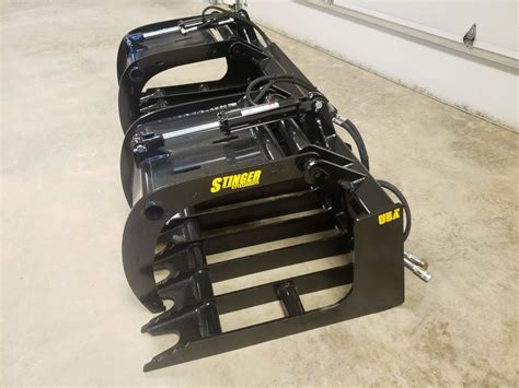 heavy duty grapple for skid steer|skid steer with grapple attachment.